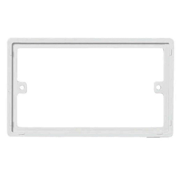 White 2 Gang 10mm Square Spacer