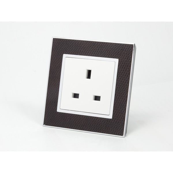 goat skin leather single Frame with white Interest of UK Socket
