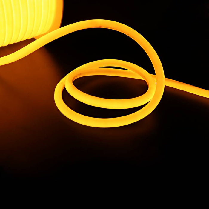I LumoS 16mm Golden Yellow Flexible IP65 Waterproof 360 degree Neon LED Strip Light 220 - 240V AC 9W/m