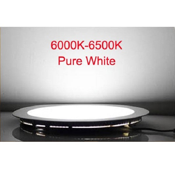 I LumoS LED 12 Watt Square Slim Recessed Glass Panel Ceiling Light