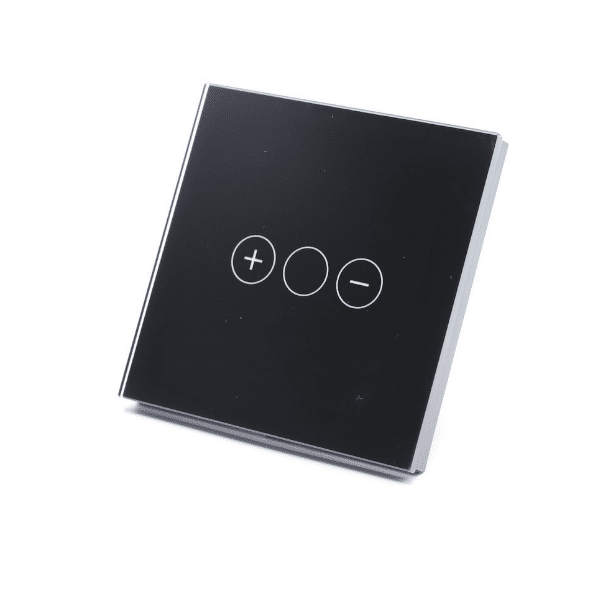 I LumoS PRO Black Glass Panel LED Smart Wi-Fi + RF Dimmer Touch Light Switches