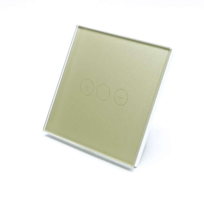 I LumoS PRO Gold Glass Panel LED Smart Wi-Fi + RF Dimmer Touch Light Switches
