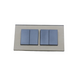 Gold Glass Double Frame with Dark grey inserts of 4 rocker light switches