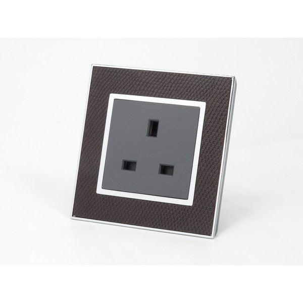 goat skin leather single Frame with dark grey Interest of UK Socket