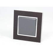 goat skin leather single Frame with dark grey Interest of 1 rocker light switch