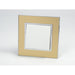 Gold Mirror Glass Single Frame with white insert of 1 gang light switch