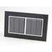 Double Black Mirror Glass Frame with Grey 6 Gang Rocker Light Switches