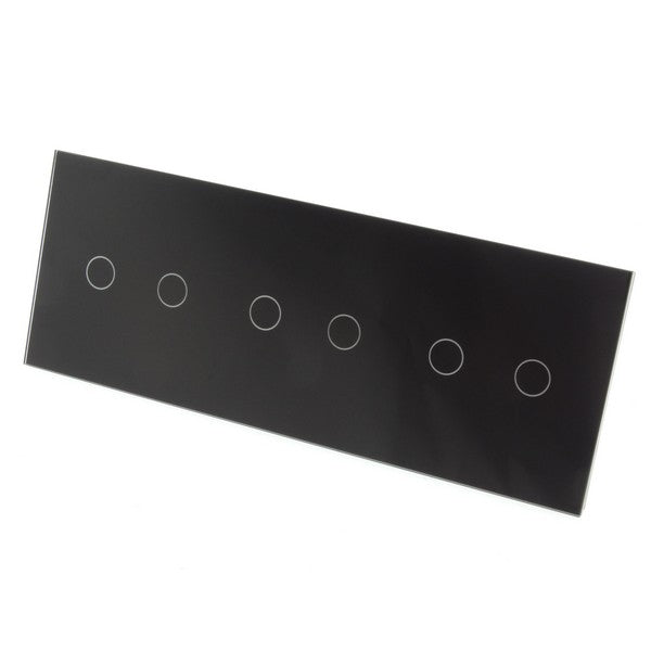 I LumoS Luxury Black Glass Panel LED On/Off Touch Light Switches
