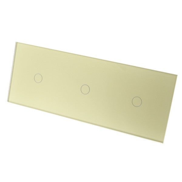 I LumoS Luxury Gold Glass Panel LED On/Off Touch Light Switches