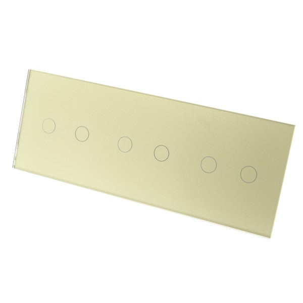 I LumoS Luxury Gold Glass Panel LED On/Off Touch Light Switches