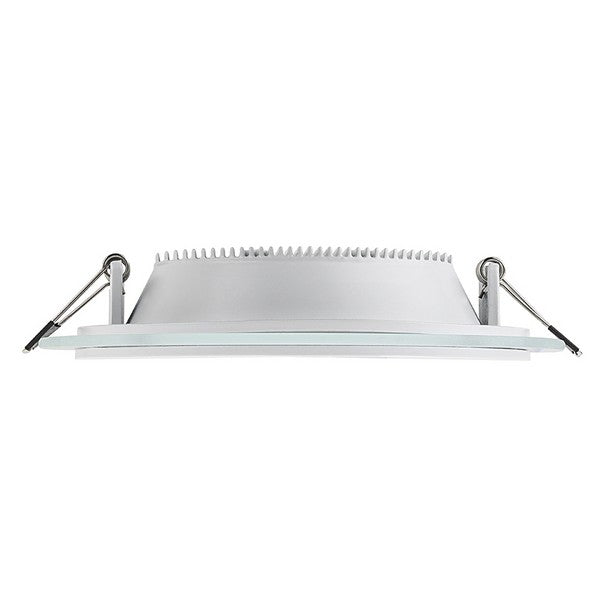 I LumoS LED 18 Watt Round Slim Recessed Glass Panel Ceiling Light