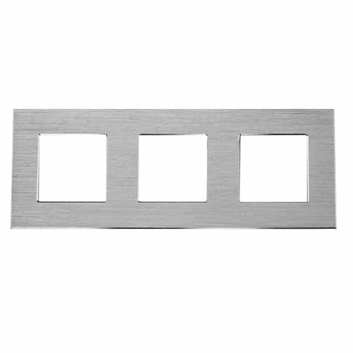 Silver Aluminium Frame 3 Gang