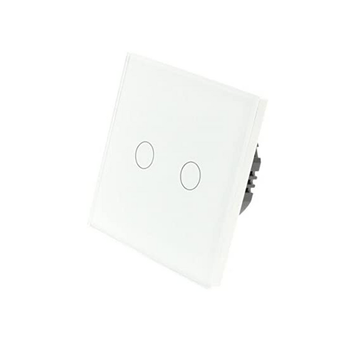 I LumoS Luxury White Glass Panel LED Remote Dimmer Touch Light Switches